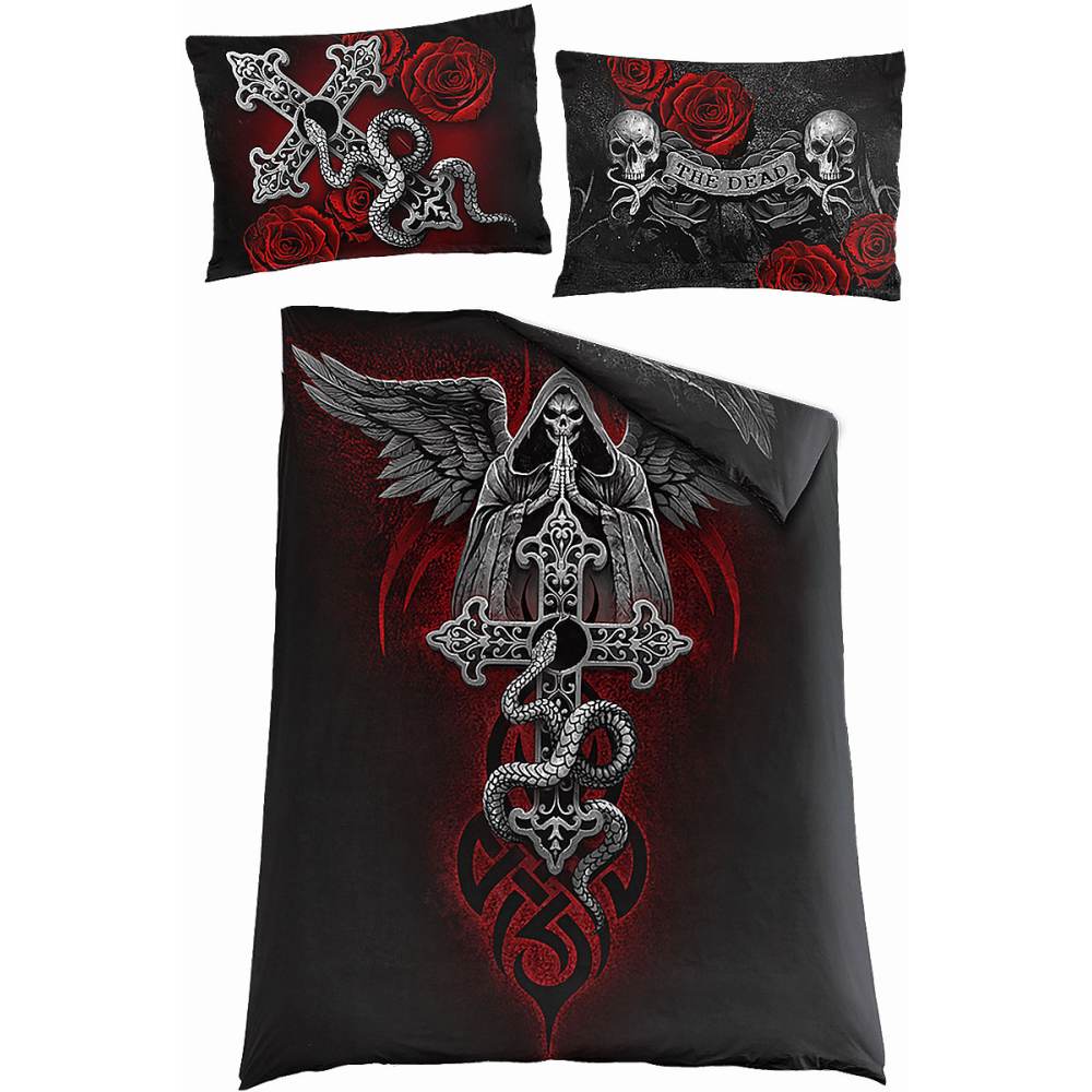Spiral - THE DEAD Dekbedovertrekset - Eenpersoons - Zwart